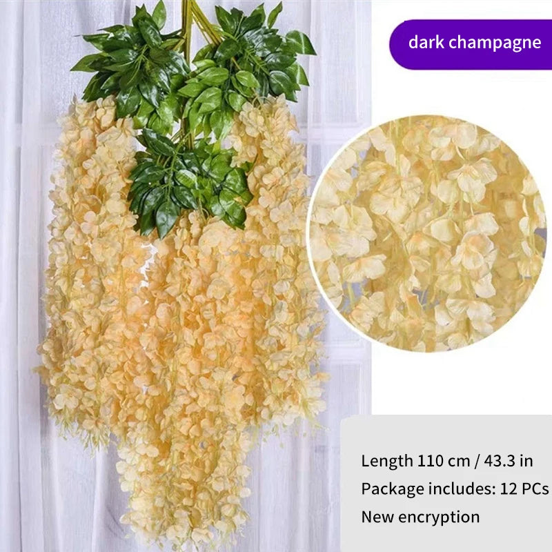 12 piece Artificial Wisteria Flowers