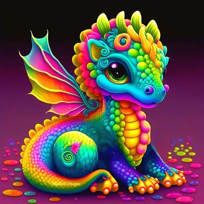Art Dragon Diamond Mosaic Cartoon