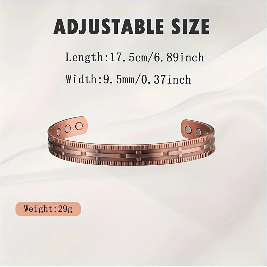 1Pc Cross Copper Bracelet