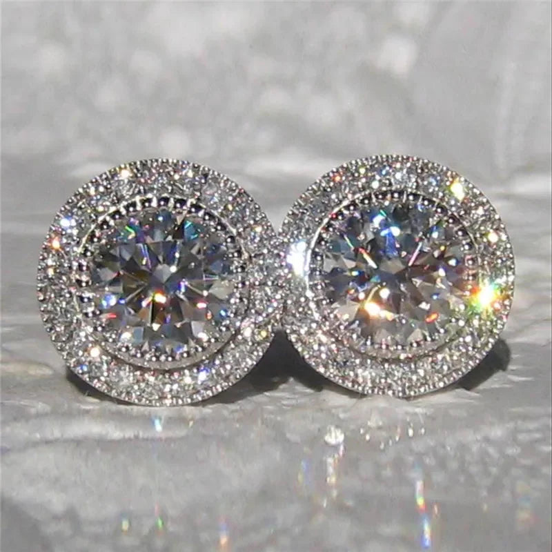 Luxury AAA CZ Stud Earrings For Women