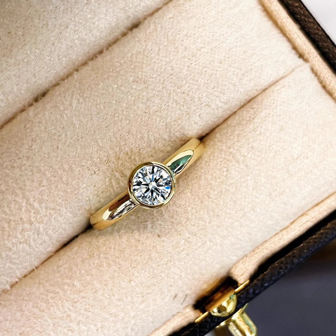 Real 14k Gold Diamond Ring for Women