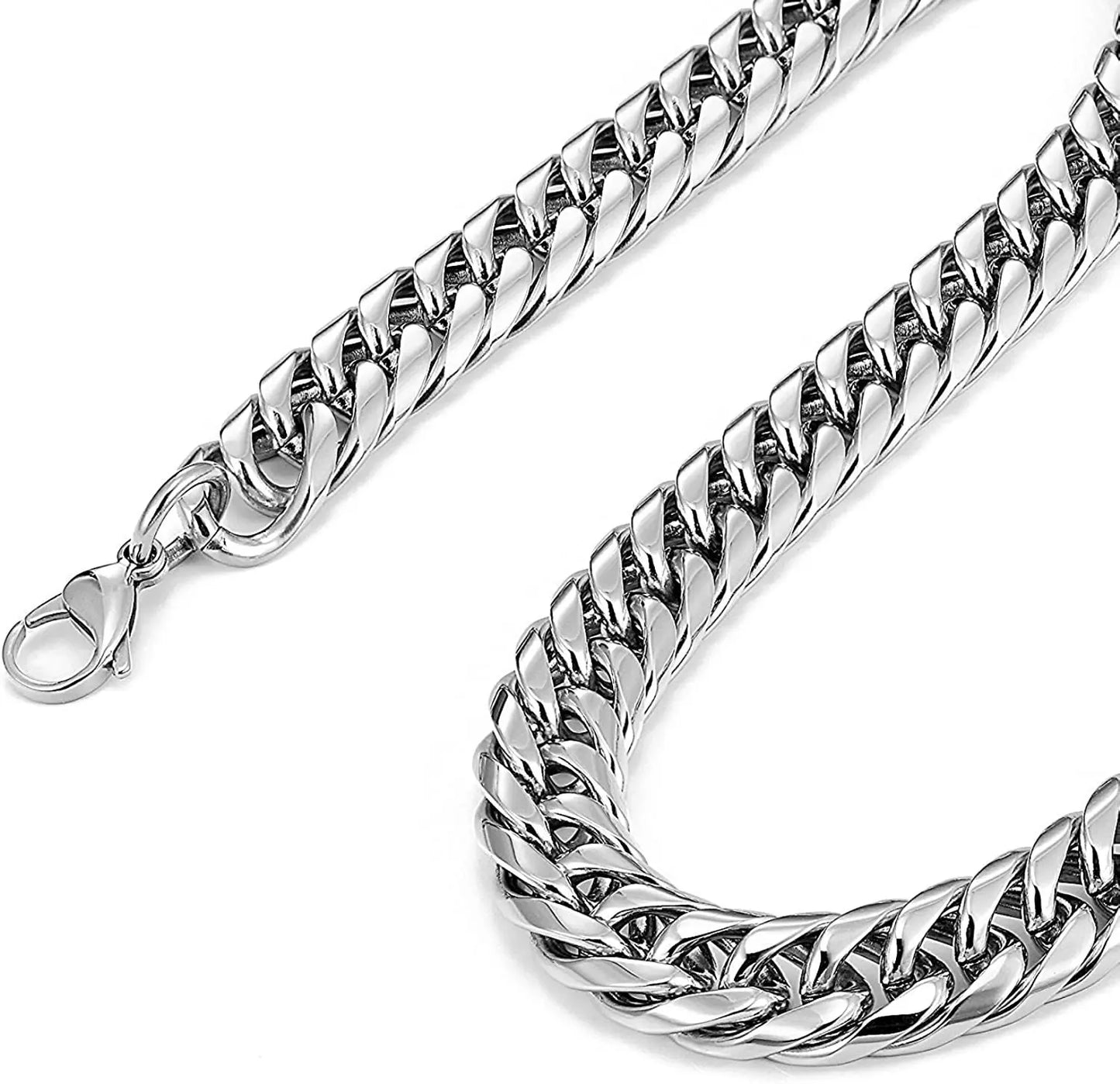 Stainless Steel Waterproof Cuban Link Chain Necklace