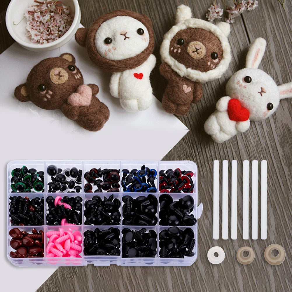 566 PCS Safety Eyes and Noses with Washers