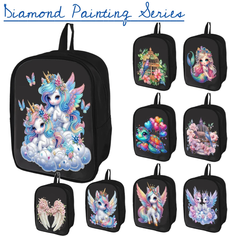 Special Shape Diamond Art School Bag
