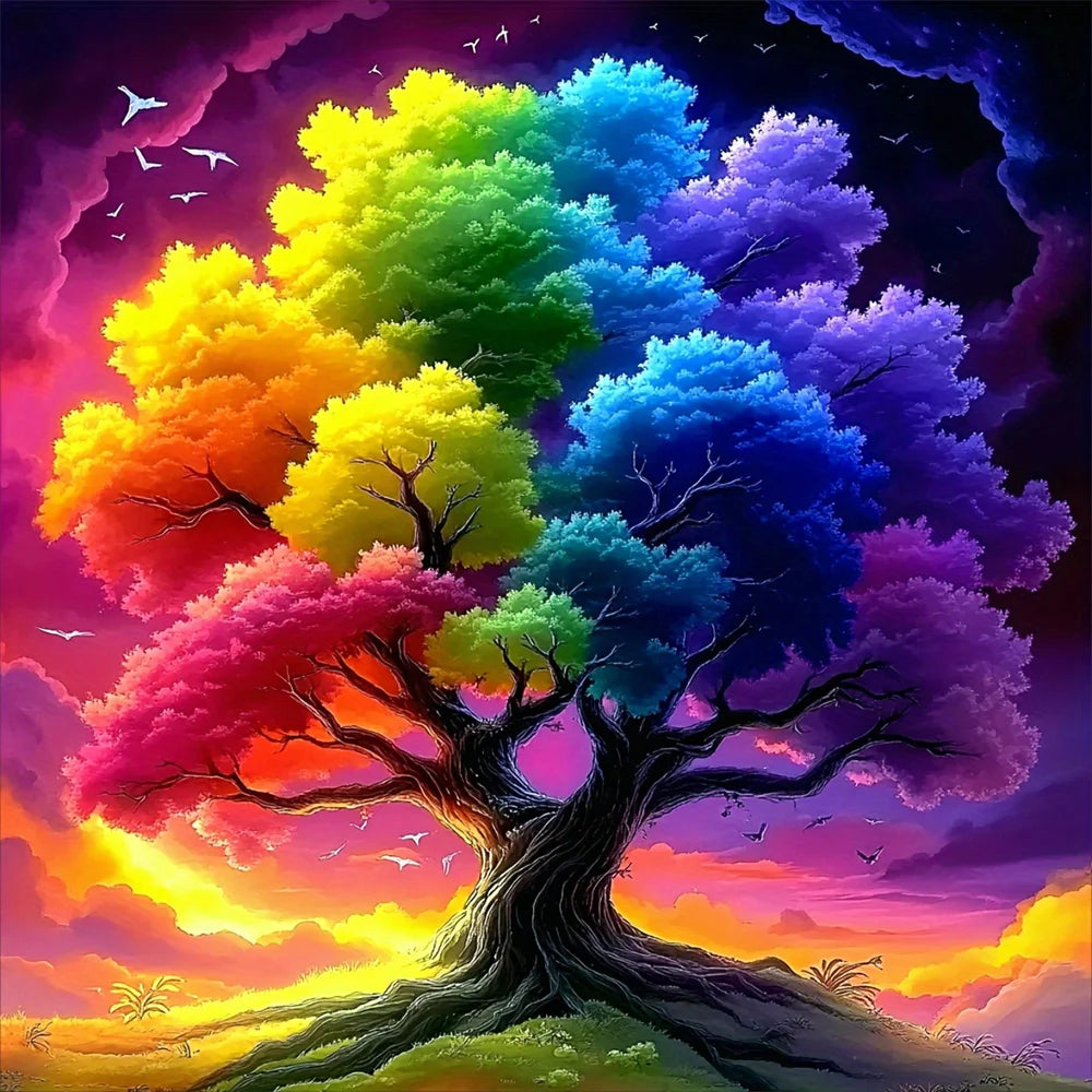 Tree Diamond Embroidery Landscape