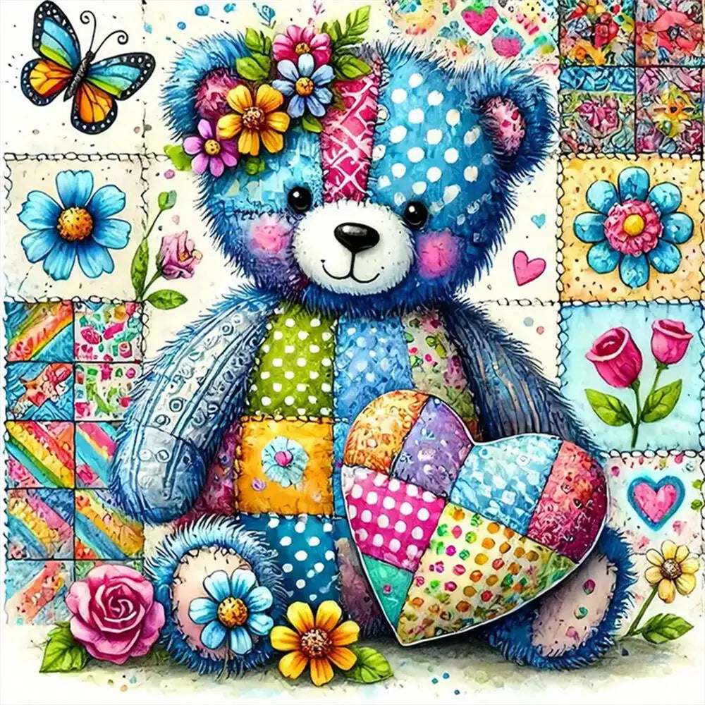 Diamond Mosaic Bear Animal Patches