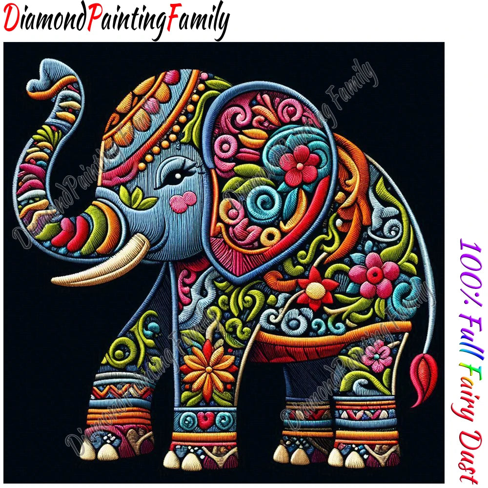 Diamond Painting Family Full Fairy Dust 15 x 15 Inch
