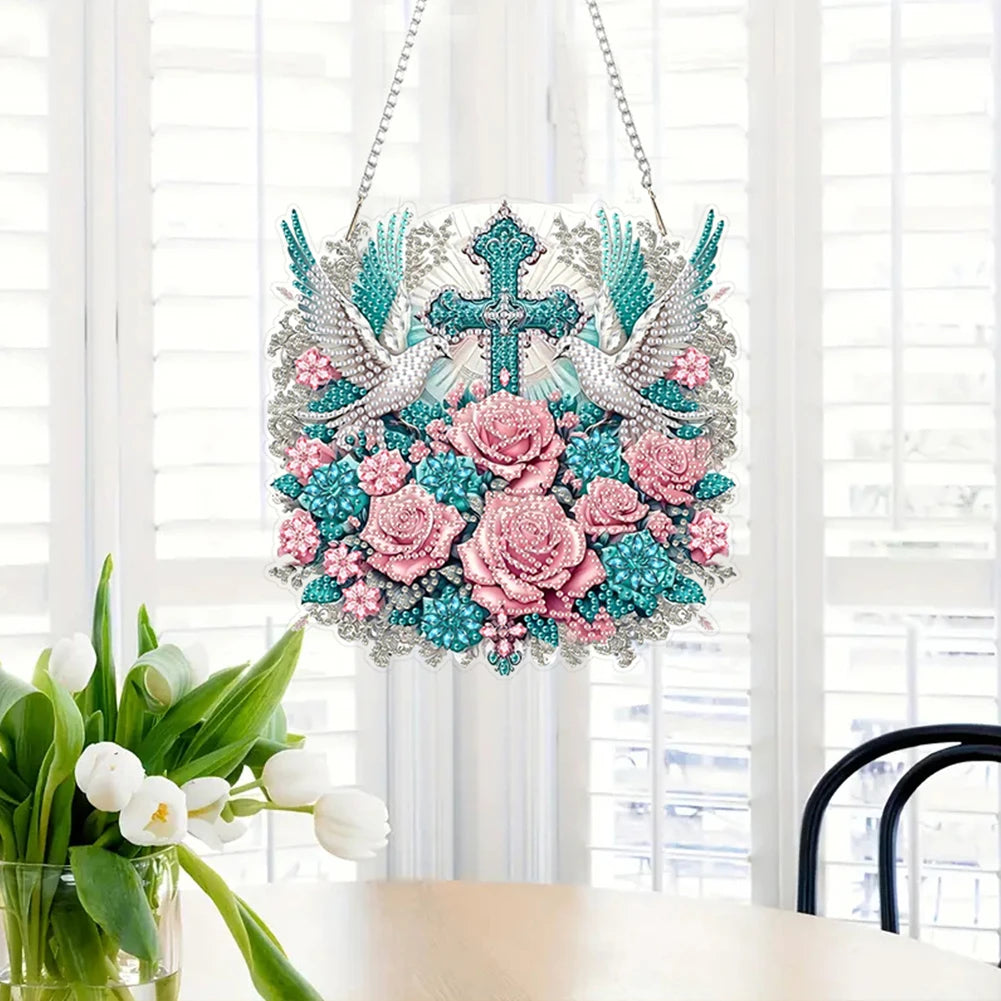 Cross Diamond Art Hanging Pendant