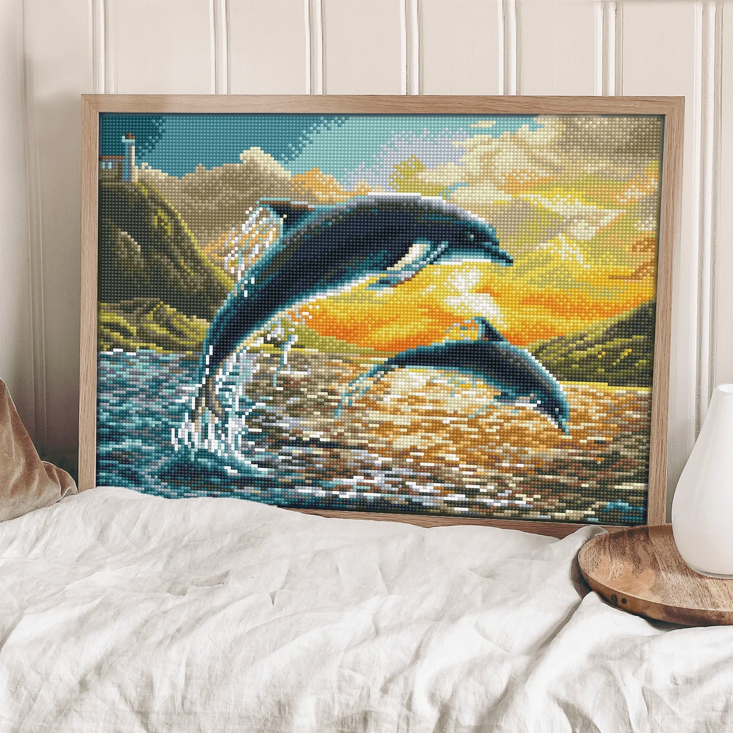 Dolphin Sunset Diamond Painting Kits