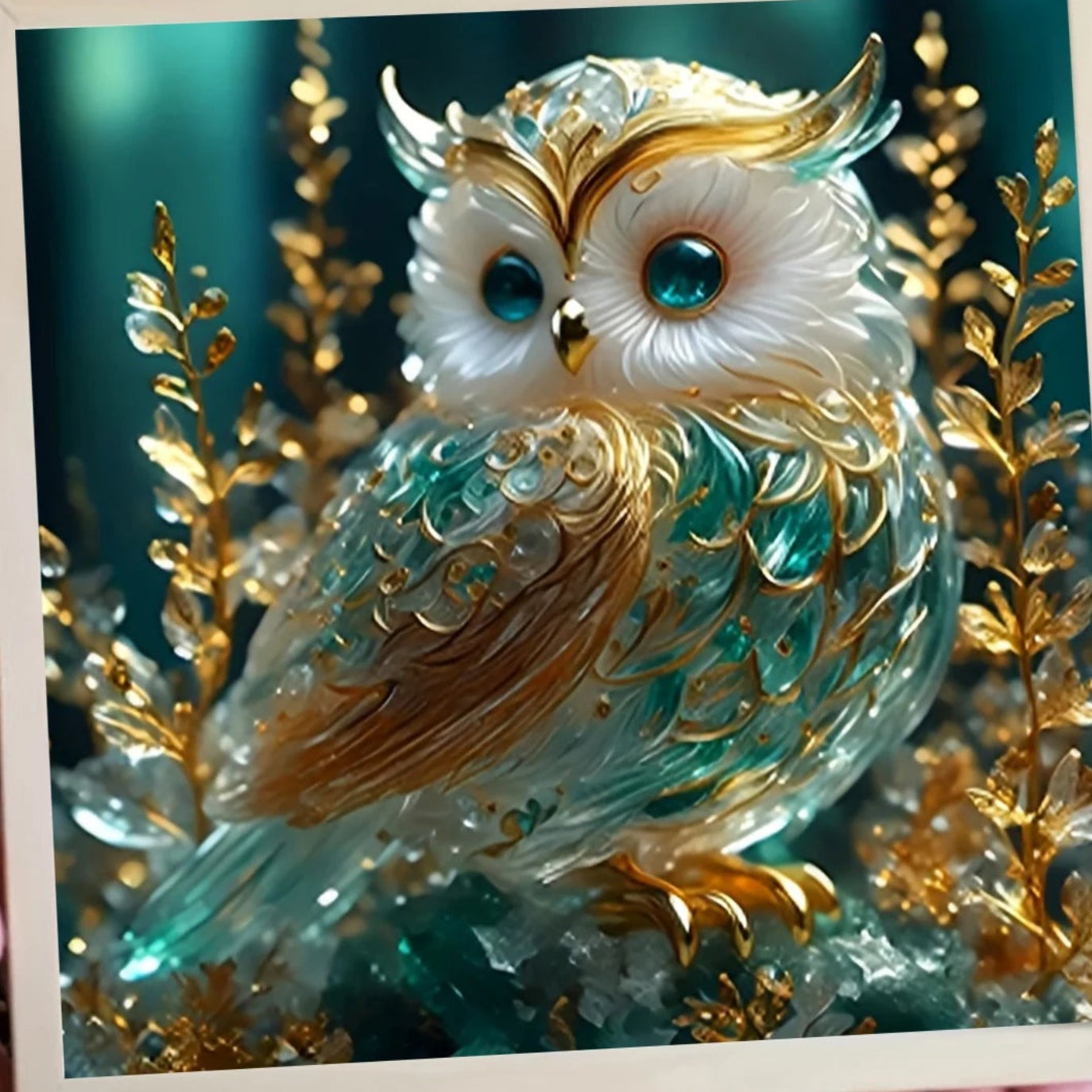 1 Owl Pattern Diamond Painting Kit | DIY Full Diamond Painting | Ages 9–13 | Frameless Home Decor Art