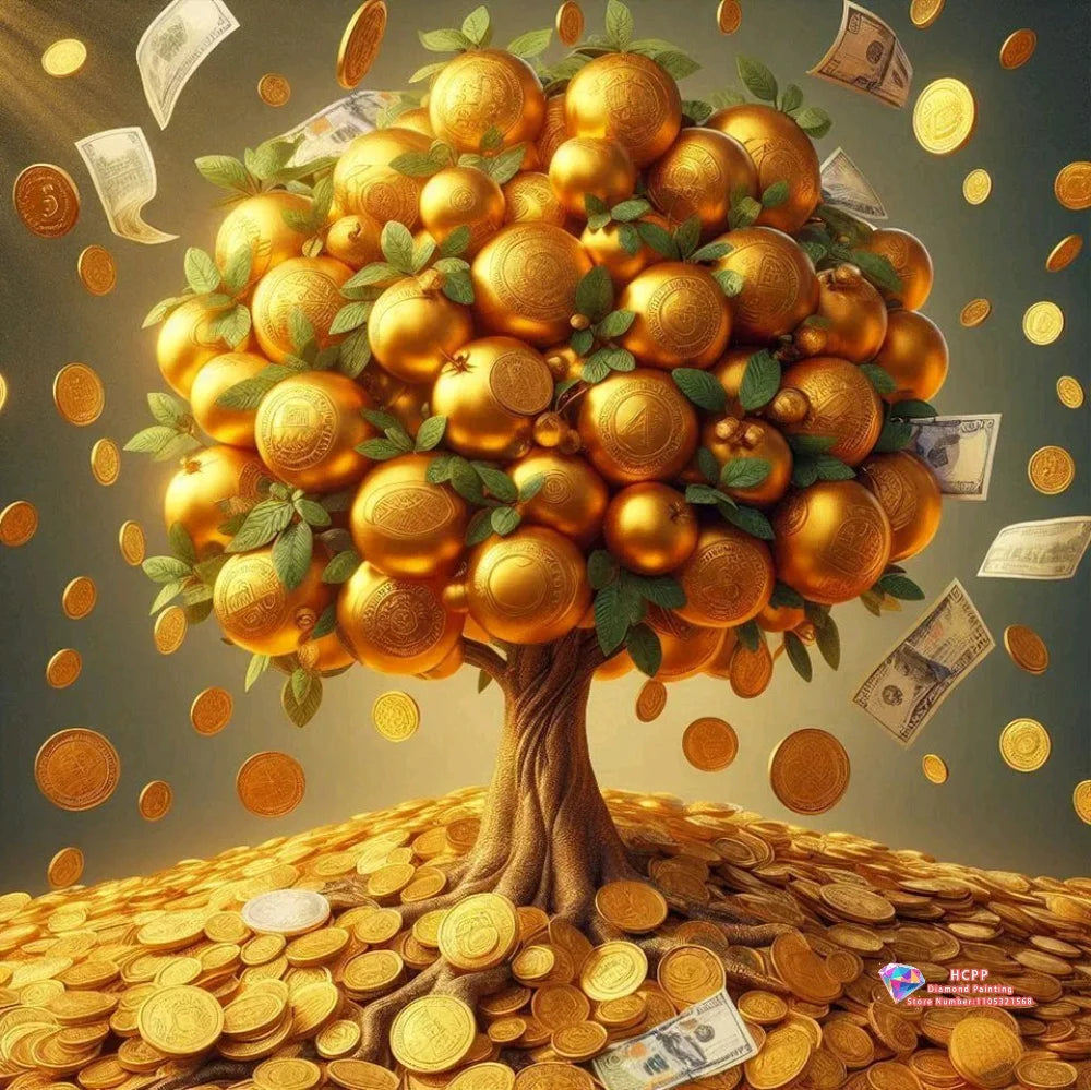 Gem Wealth Tree Diamond Painting Kit