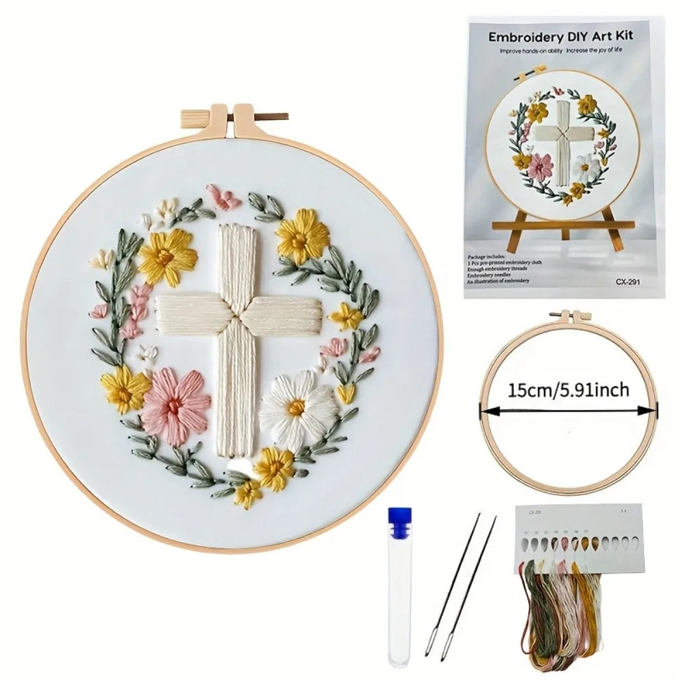 1 Religious Embroidery Set, Suitable For Beginners --Hoop 1.9 Inches Across