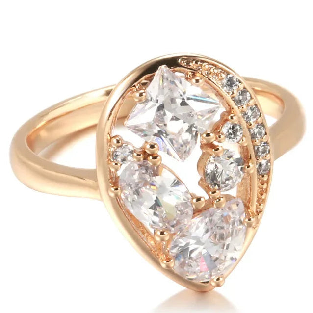 Real 14k Gold Diamond Ring for Women