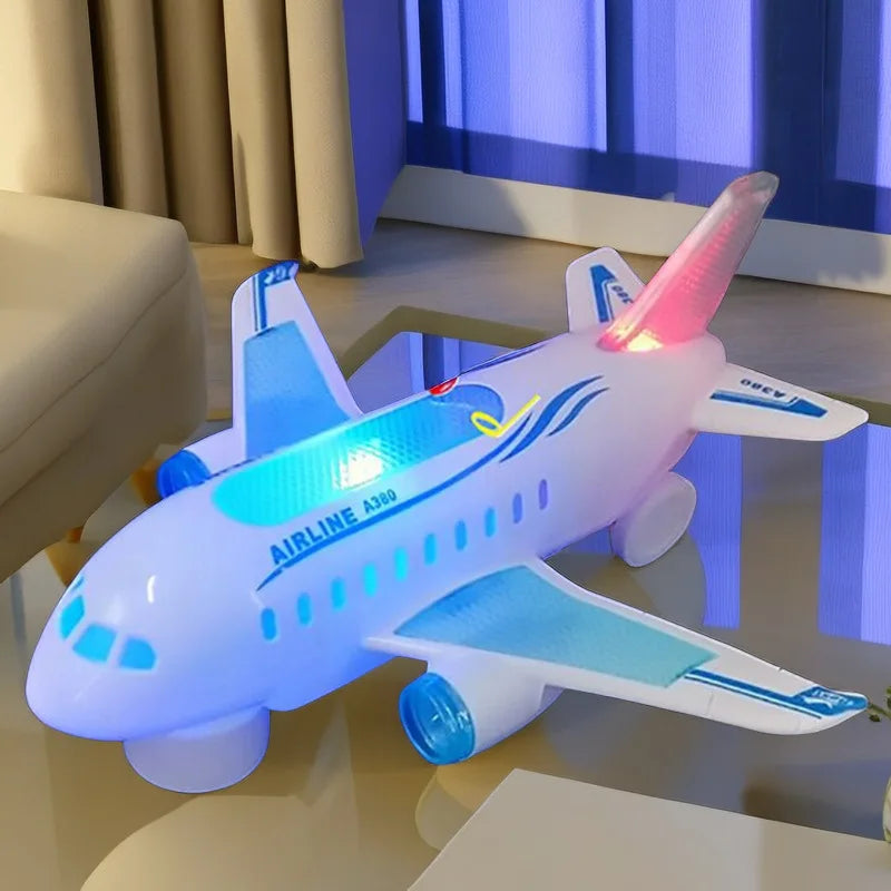 Children's LED illuminated airplane toys