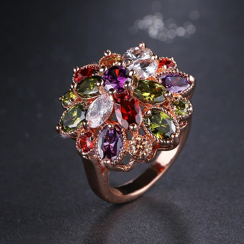 Pure 18K Rose Gold Pure Red Ruby