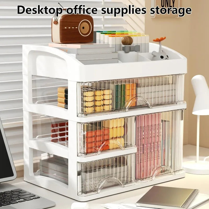 Large Makeup Organizer for Counter Top With 4 Drawers