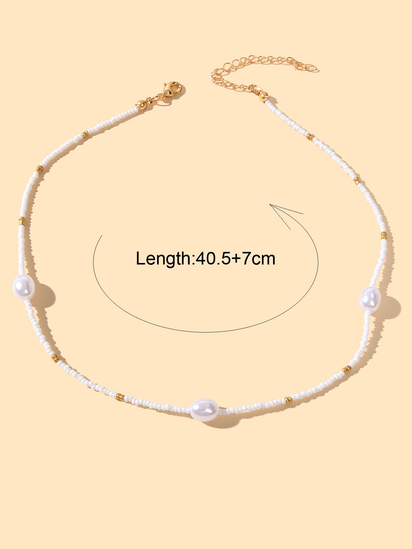 Bohemian Jewellery Handmade White Black Beads Pearl Short Choker Ethnic Necklace-2
