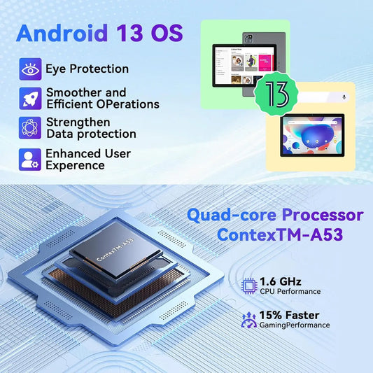 URAO 10 Inch Android 13 Tablet