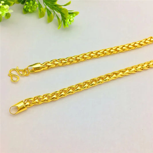 Fashion Luxury Thailand Sand Gold 14K  Gold Necklace