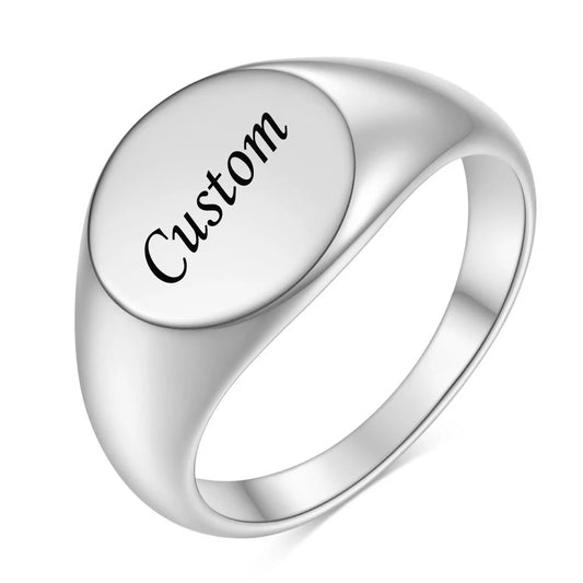 Customized Women Signet Ring