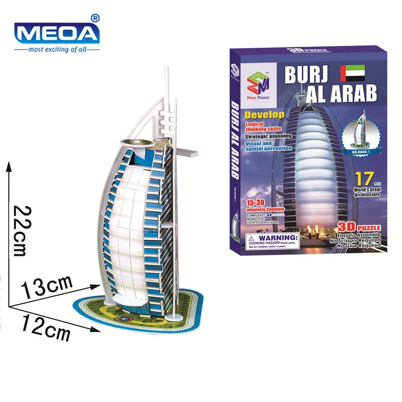 Style World Famous Architecture Building 3D Puzzle Educational