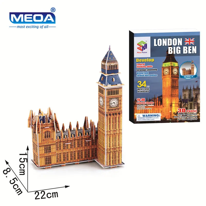 Style World Famous Architecture Building 3D Puzzle Educational