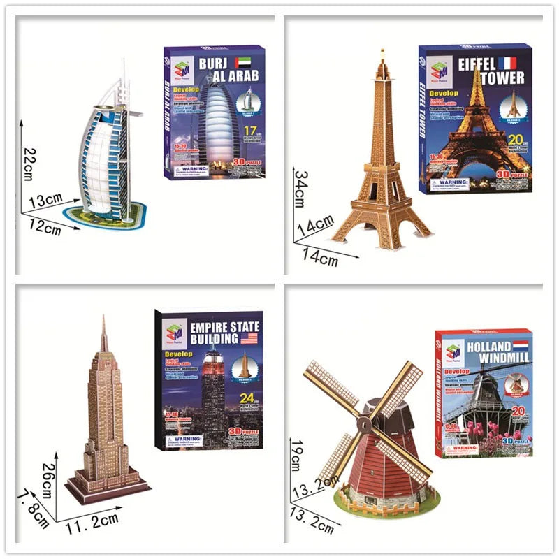 Style World Famous Architecture Building 3D Puzzle Educational