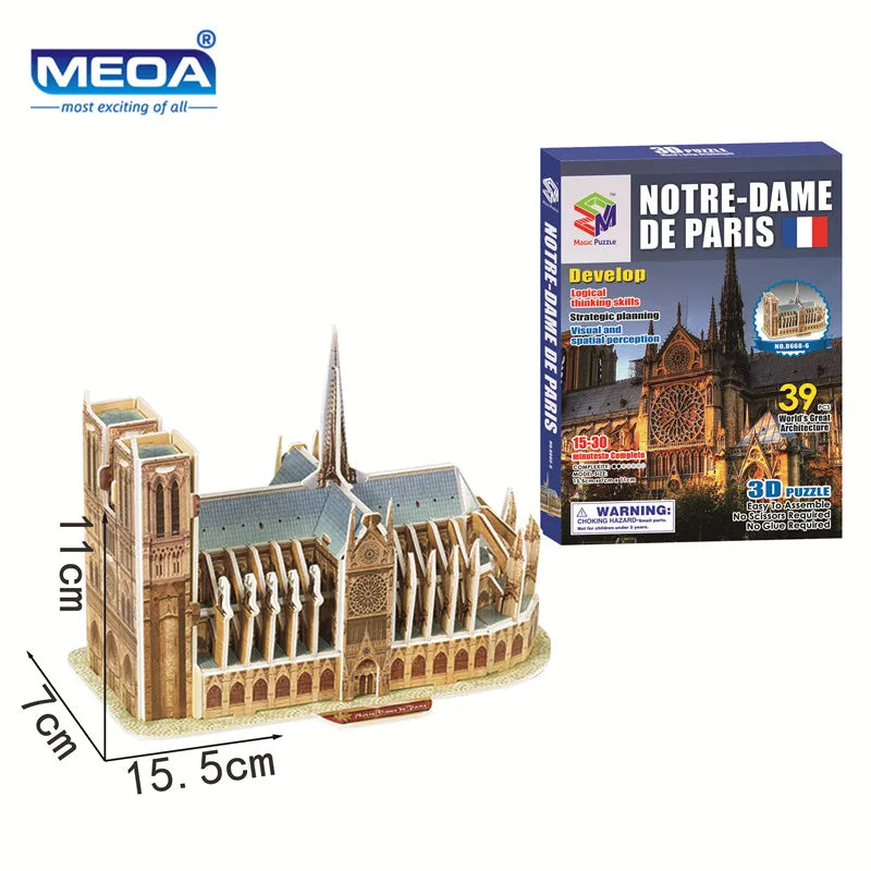 Style World Famous Architecture Building 3D Puzzle Educational
