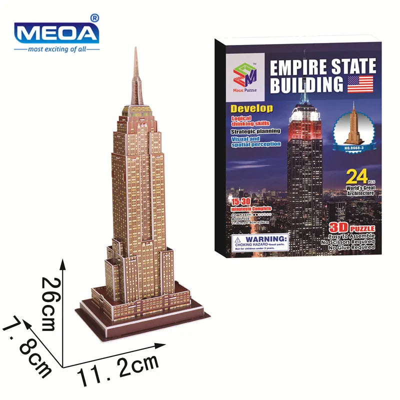 Style World Famous Architecture Building 3D Puzzle Educational
