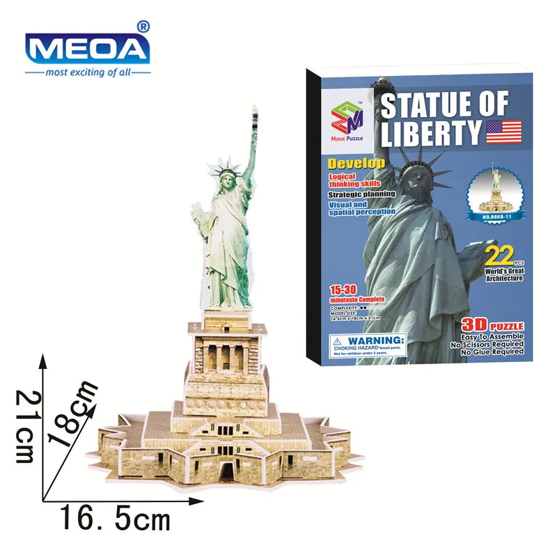 Style World Famous Architecture Building 3D Puzzle Educational
