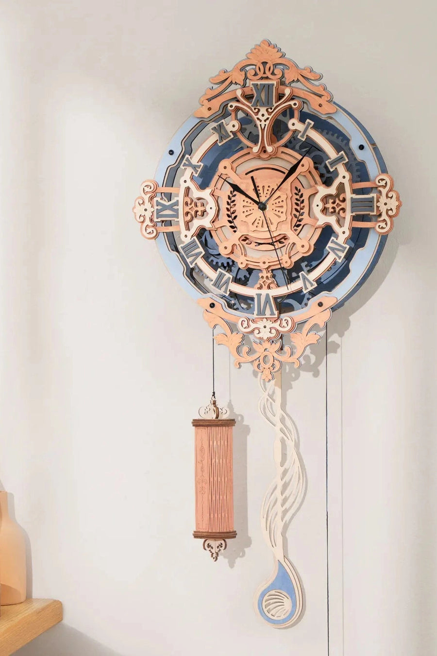 Robotime 3D Wooden Puzzle  Pendulum Quartz Clock