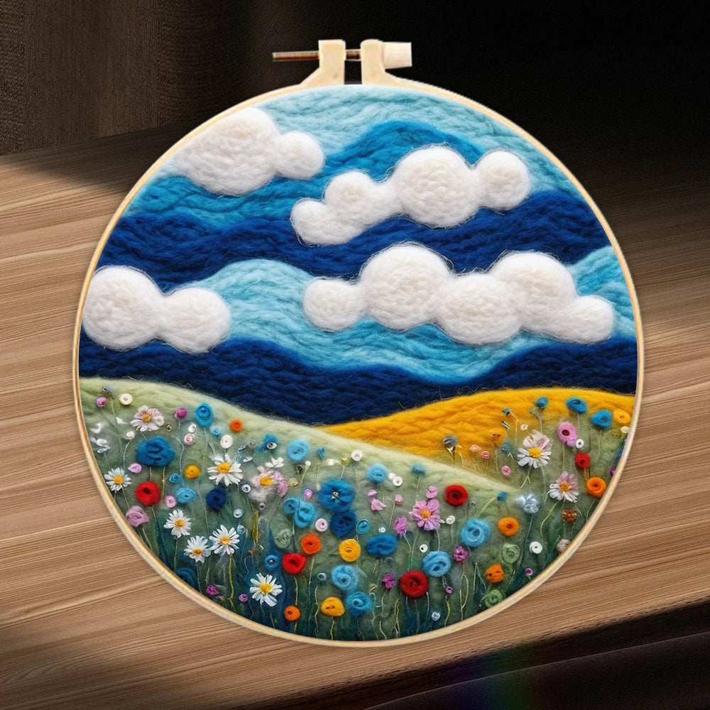 Wool Felting Painting Kit Scenery Funny