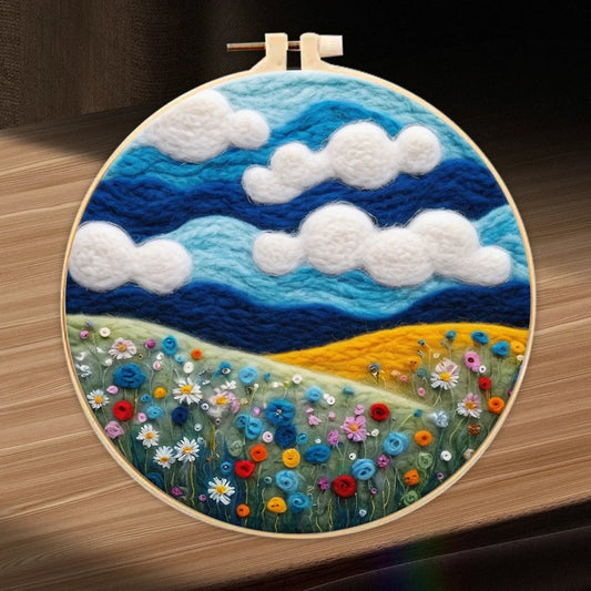 Wool Felting Painting Kit Scenery Funny