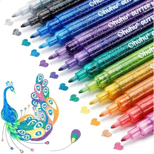 Ohuhu Glitter Markers Pen: