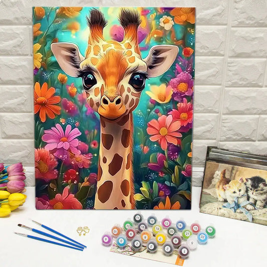 Paint Pictures By Numbers Giraffe Animal