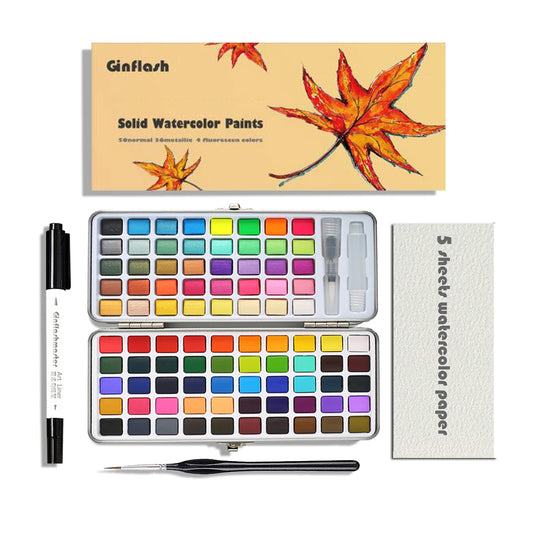 50/90 Color Solid Watercolor Paint Set