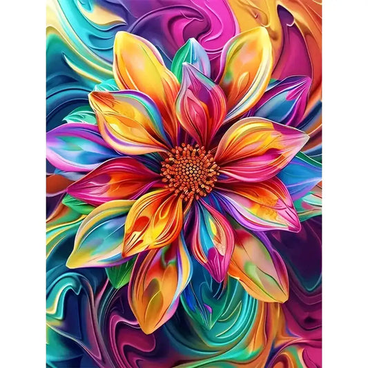 Colorful Flower Painting By Numbers