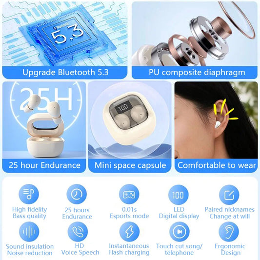 SK Small Headphones Wireless Bluetooth Headset