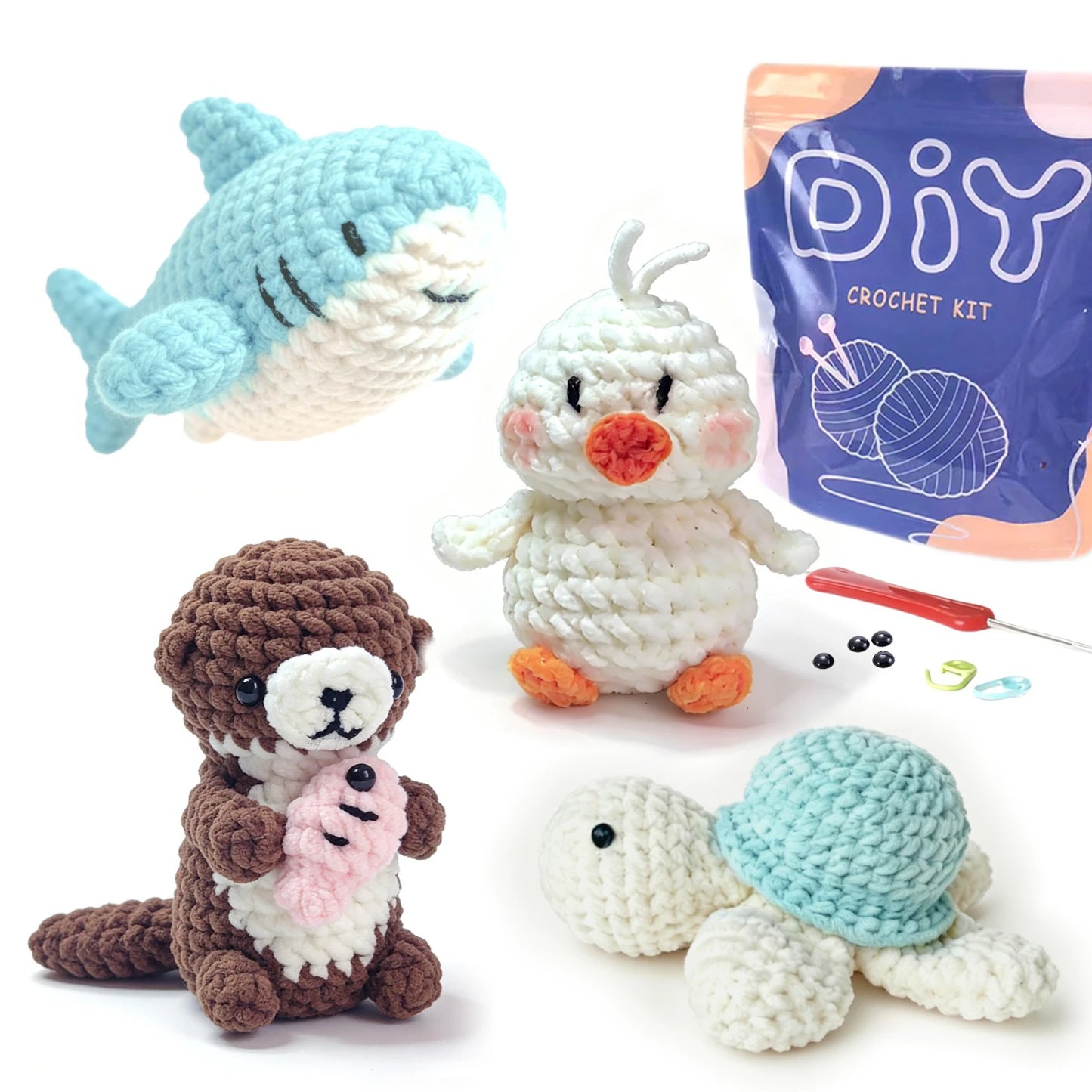 4PCS Crochet Kit for Beginners