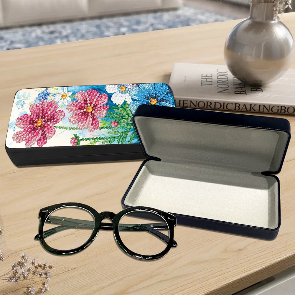 Feather Diamond Painting Eyeglasses Case