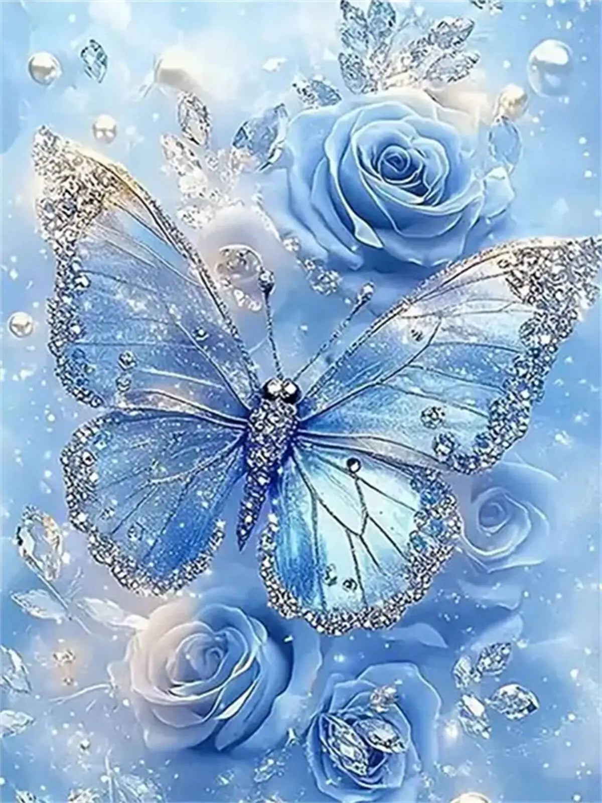 Ice Diamond Butterfly Animal 5D Diamond Painting Art Kit