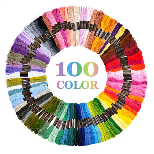 100pcs Mix Colors Embroidery Thread