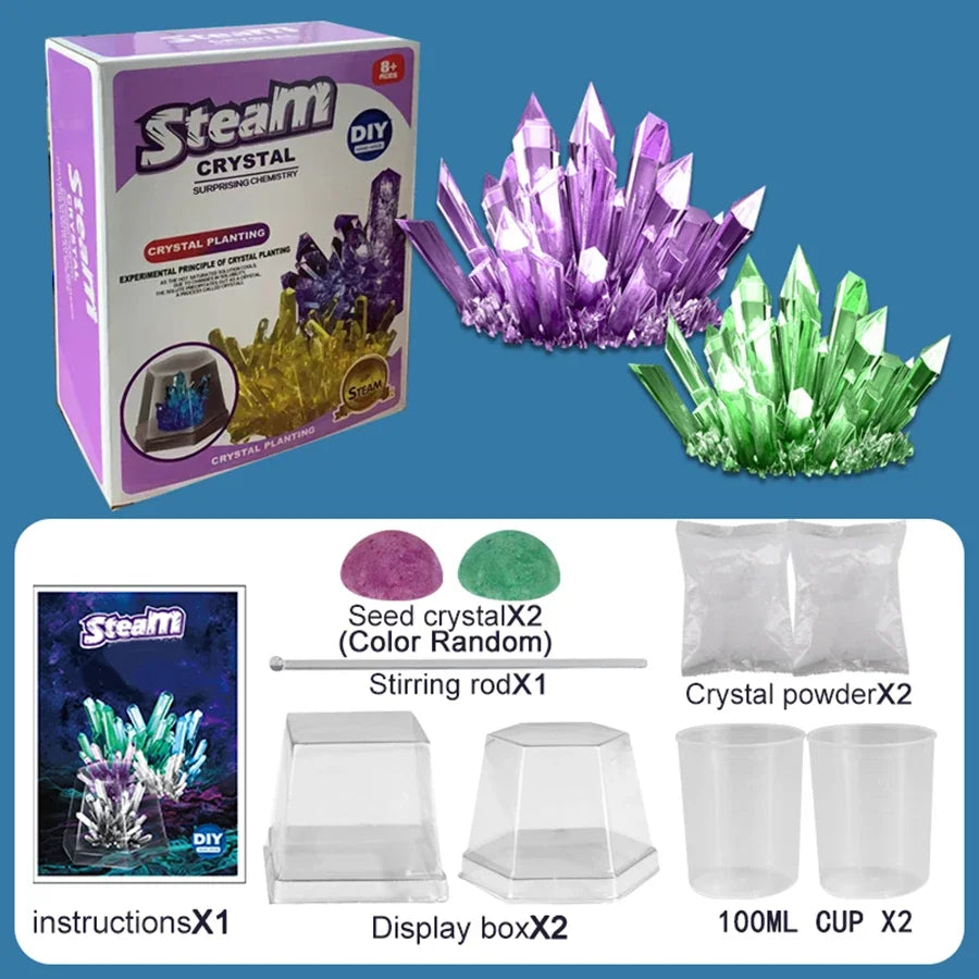 Crystal planting experiments  -- 2  Random Colors
