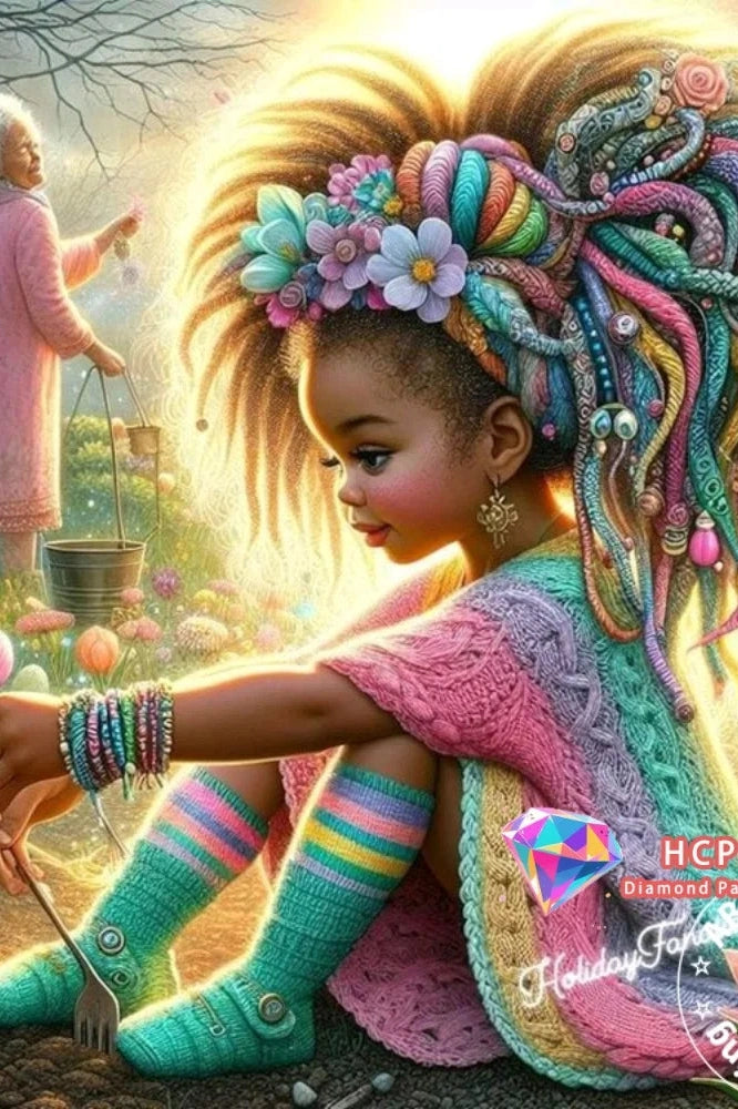 New Cool Girl Diamond Painting Kit - 5D DIY (8x8" to 20x20") $10-$21