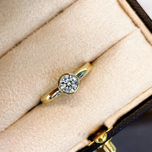 Real 14k Gold Diamond Ring for Women