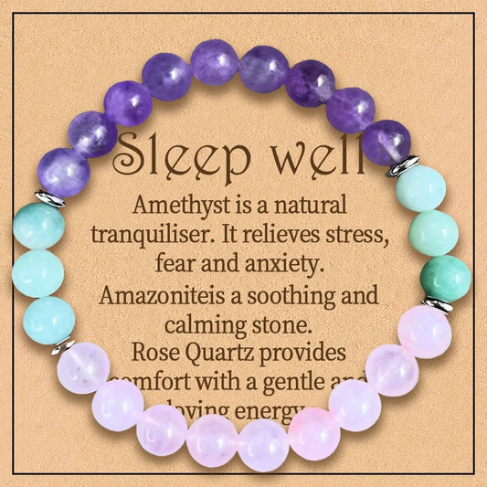 Crystal Healing Stones Bracelets   Said To Help Sleep