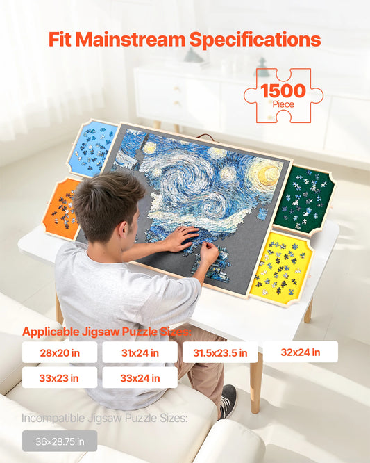 VEVOR 1500 Piece Rotating Puzzle Board