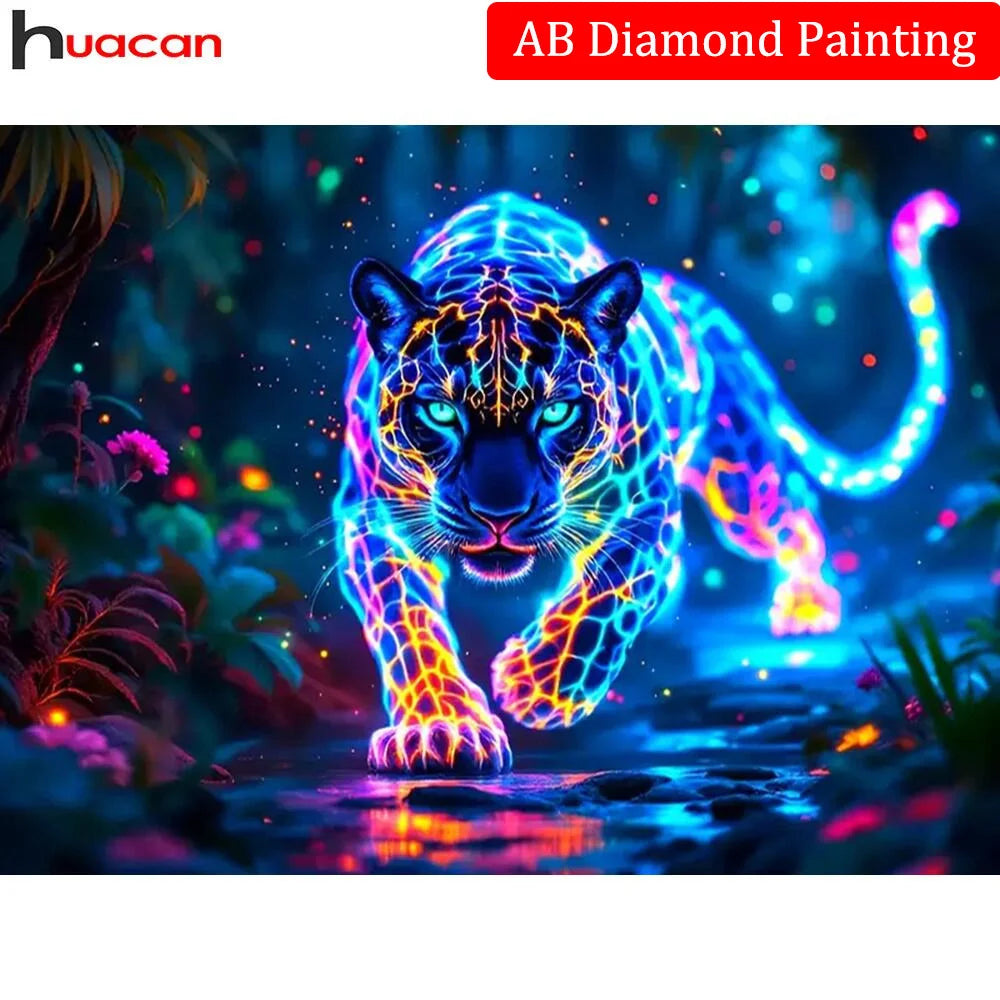 Diamond Painting Leopard Rhinestones  Kit