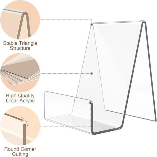 4 Pack Acrylic Book Stand