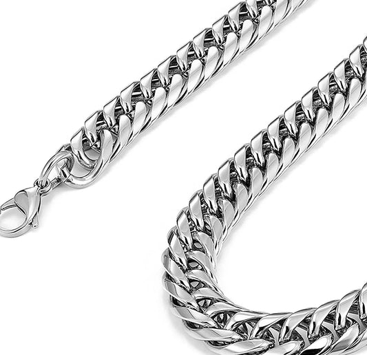 Stainless Steel Waterproof Cuban Link Chain Necklace